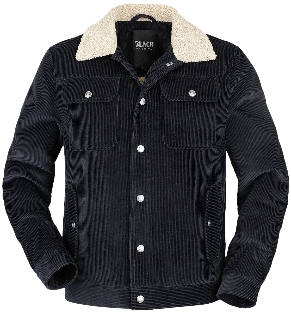 4064854868373 - Corduroy Jacket With Teddy Fur Übergangsjacke navy in XXL