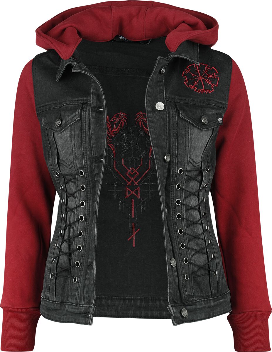 4064854868960 - Denim Soul Übergangsjacke schwarz rot in XXL