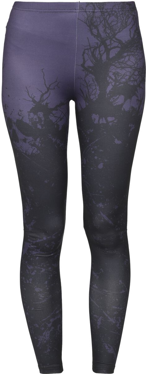 4064854869233 - Leggings with Alloverprint Leggings schwarz lila in M 4064854869233 - Leggings with Alloverprint Leggings schwarz lila in M