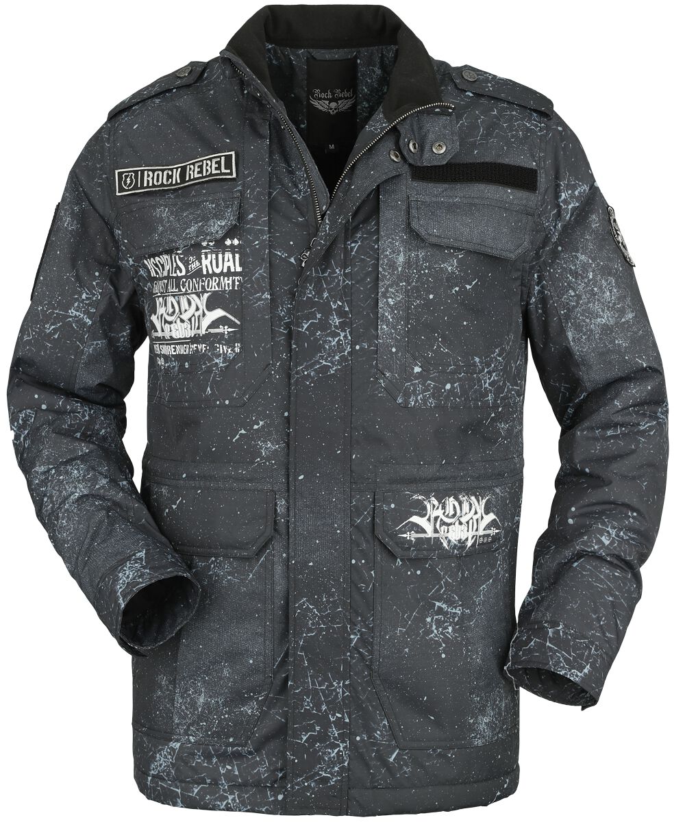 4064854870093 - Übergangsjacke mit diversen Patches Übergangsjacke grau in S