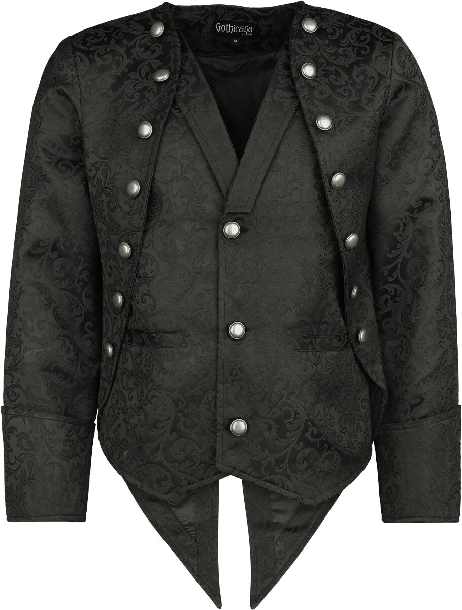 4064854872752 - 2in1 Baroque Jacket and Vest Übergangsjacke schwarz in S