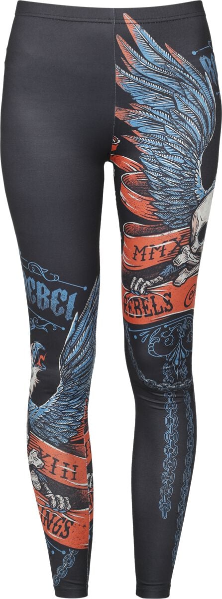 4064854876996 - Leggings with Oldschool Prints Leggings schwarz in XXL