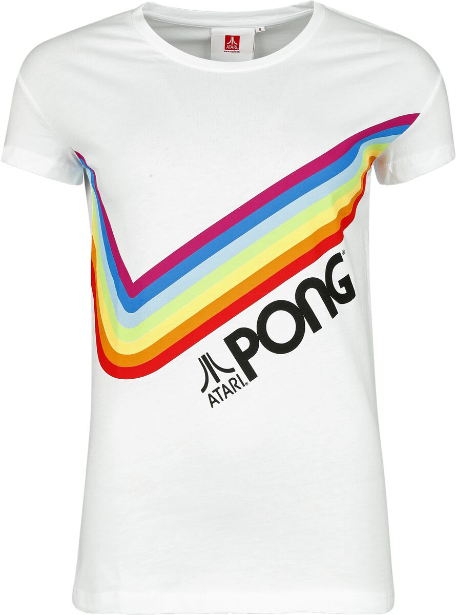 4064854885608 - Pong - Pride Rainbow T-Shirt weiß in S