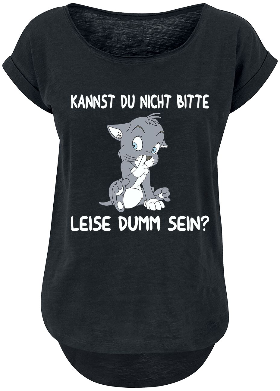 4064854889866 - Kannst du nicht bitte leise dumm sein? T-Shirt schwarz in 5XL