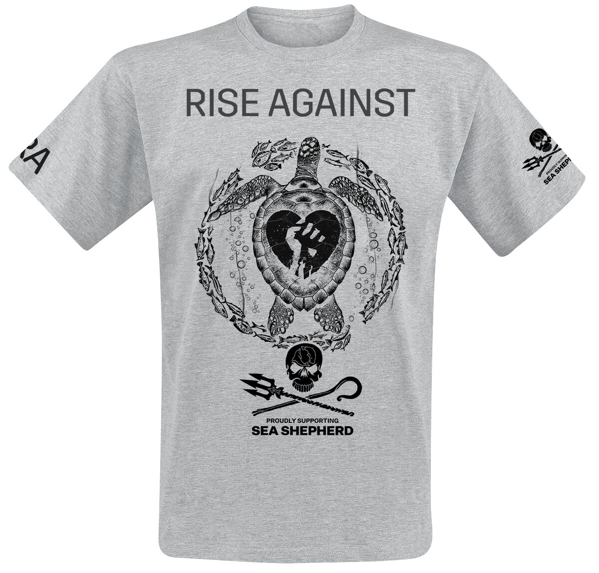 4064854890473 - Sea Shepherd Cooperation - Our Precious Time Is Running Out T-Shirt grau meliert in XL