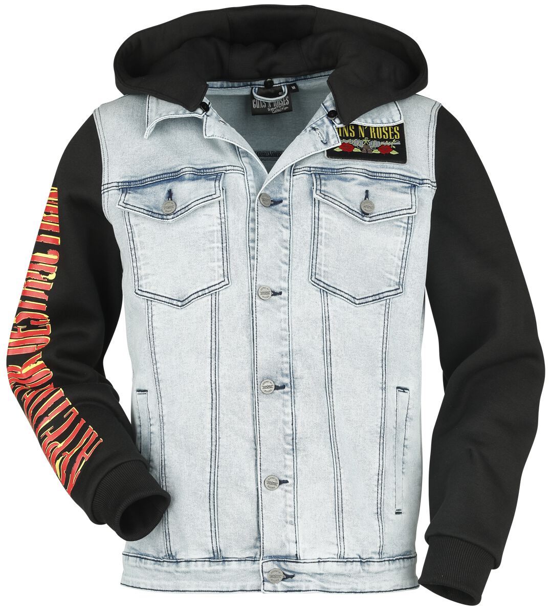 4064854899742 - Guns N Roses EMP Signature Collection Jeansjacke hellblau schwarz in M