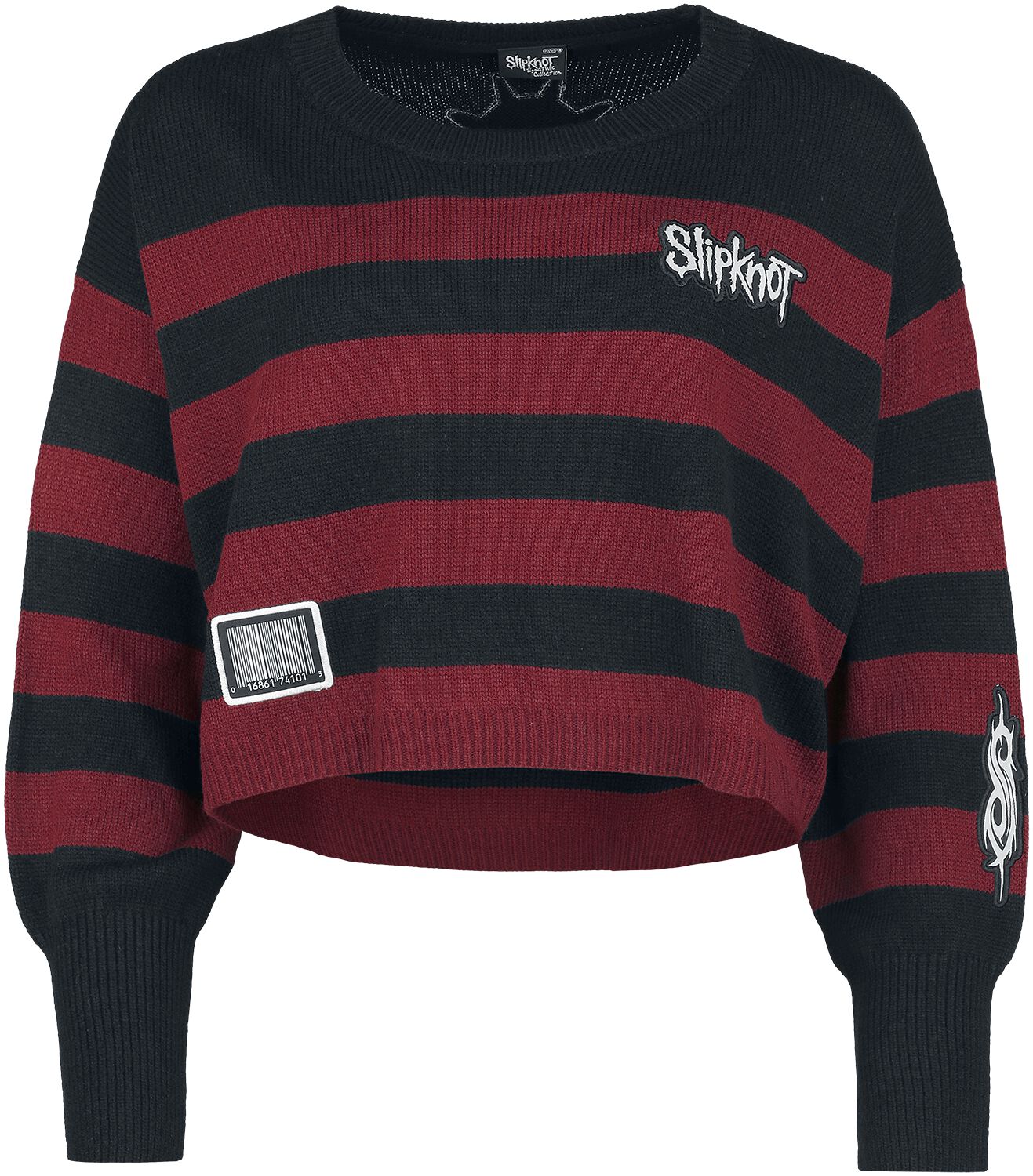 4064854907997 - EMP Signature Collection Strickpullover schwarz dunkelrot in S