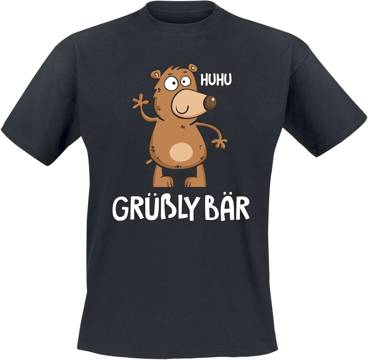 4064854913837 - Tierisch Grüßly Bär T-Shirt schwarz in M