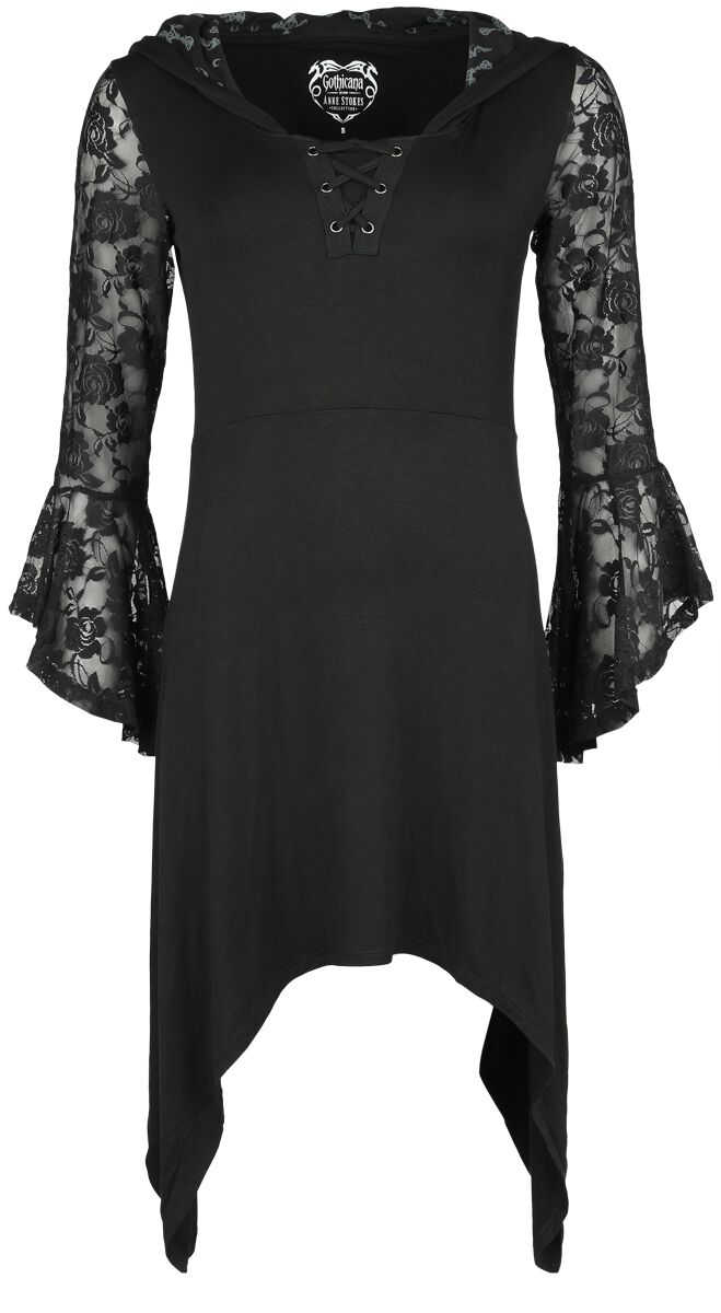 4064854916784 - Gothicana X Anne Stokes Dress Kurzes Kleid schwarz in XL