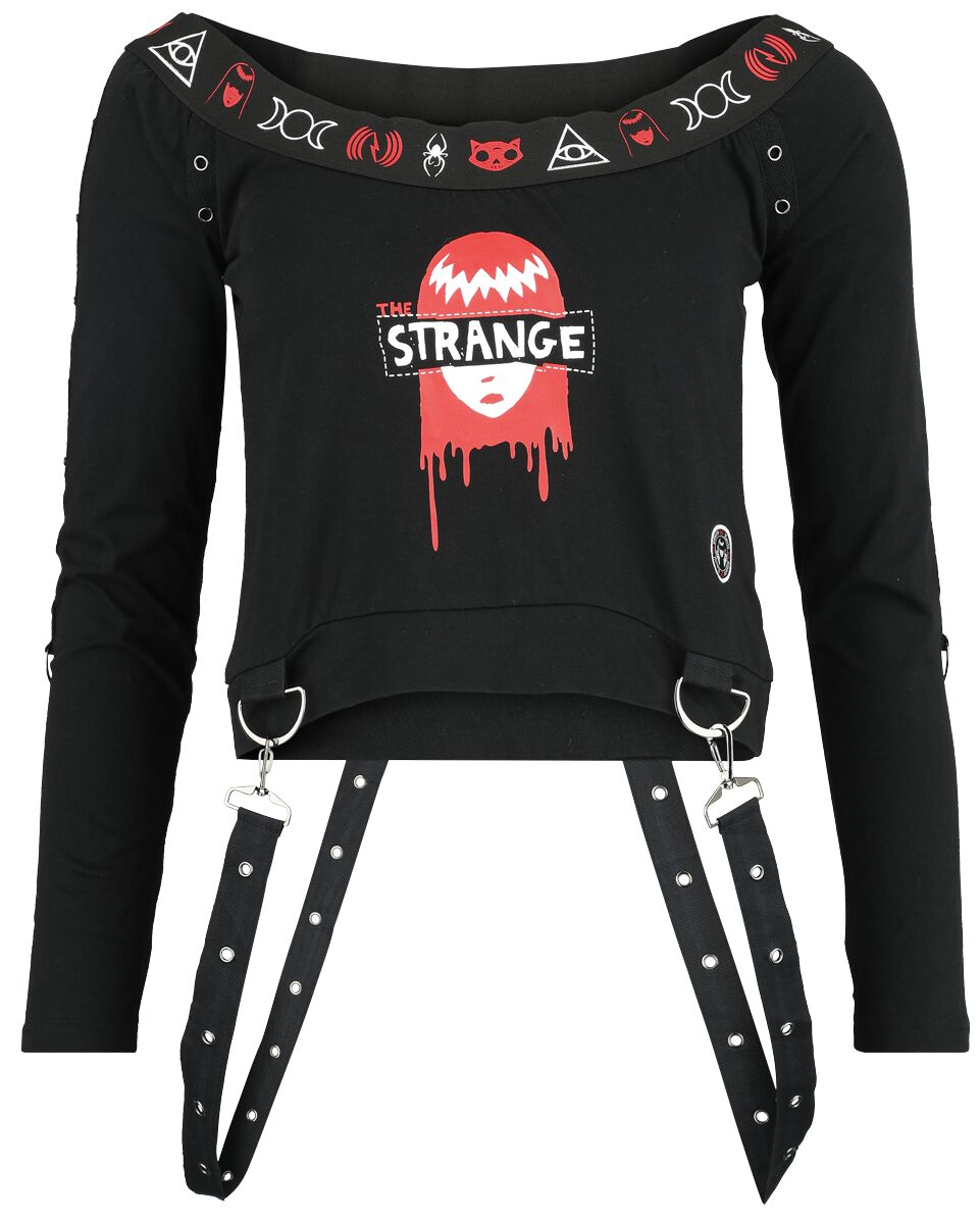 4064854917934 - Gothicana X Emily The Strange Longsleeve Langarmshirt schwarz in S