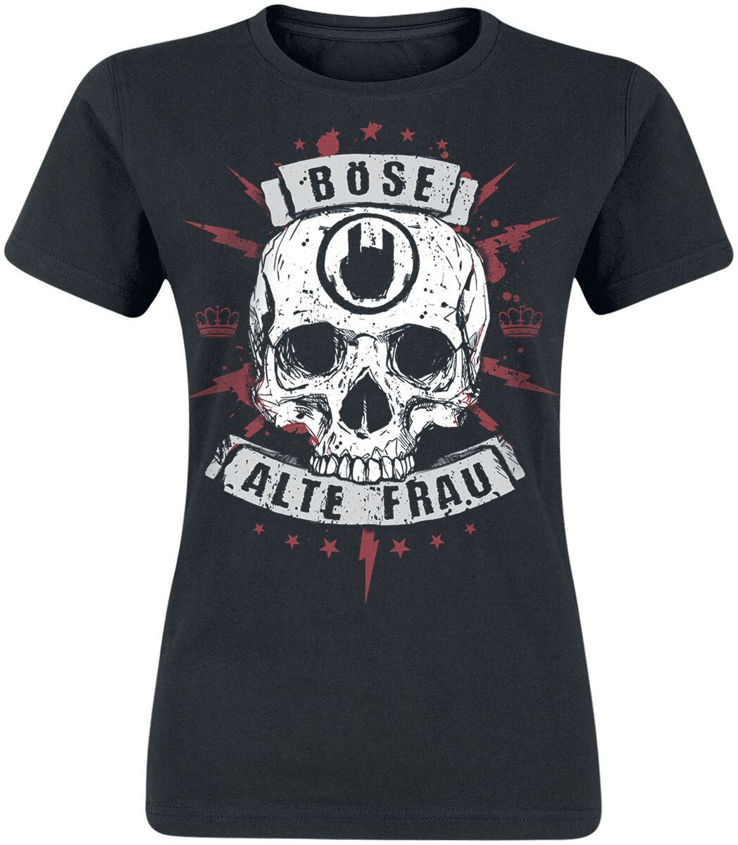 4064854920699 - Böse alte Frau T-Shirt schwarz in S