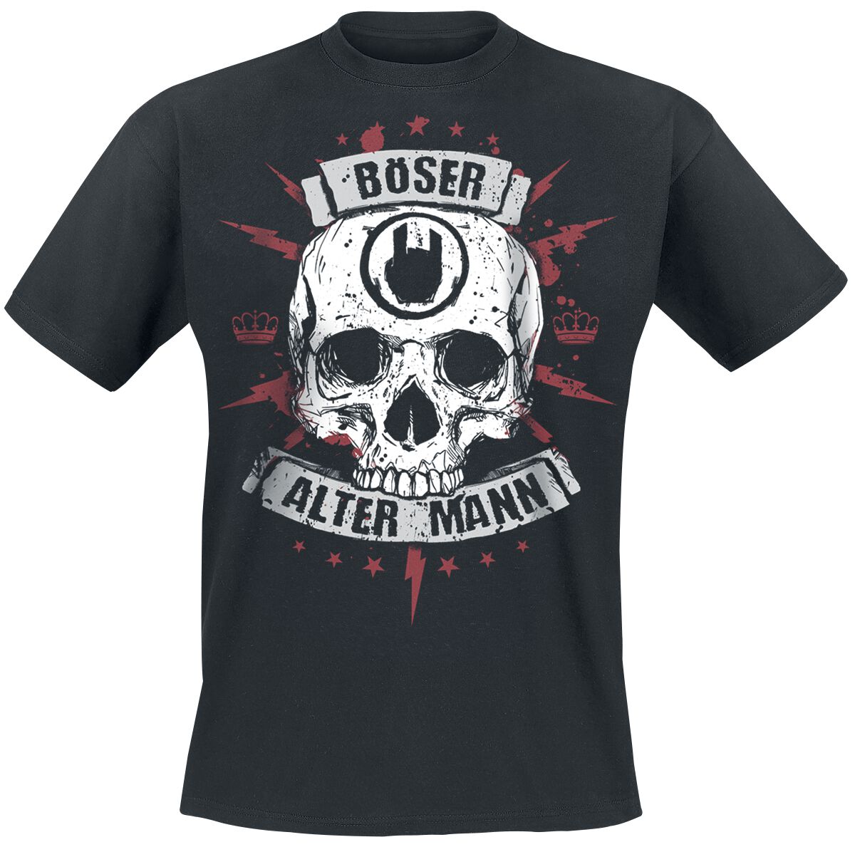4064854920866 - Sprüche Böser alter Mann T-Shirt schwarz in L