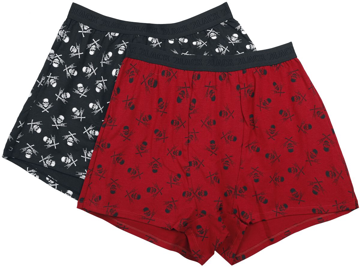 4064854922952 - Doppelpack Boxershorts mit Totenköpfen Boxershort-Set multicolor in M