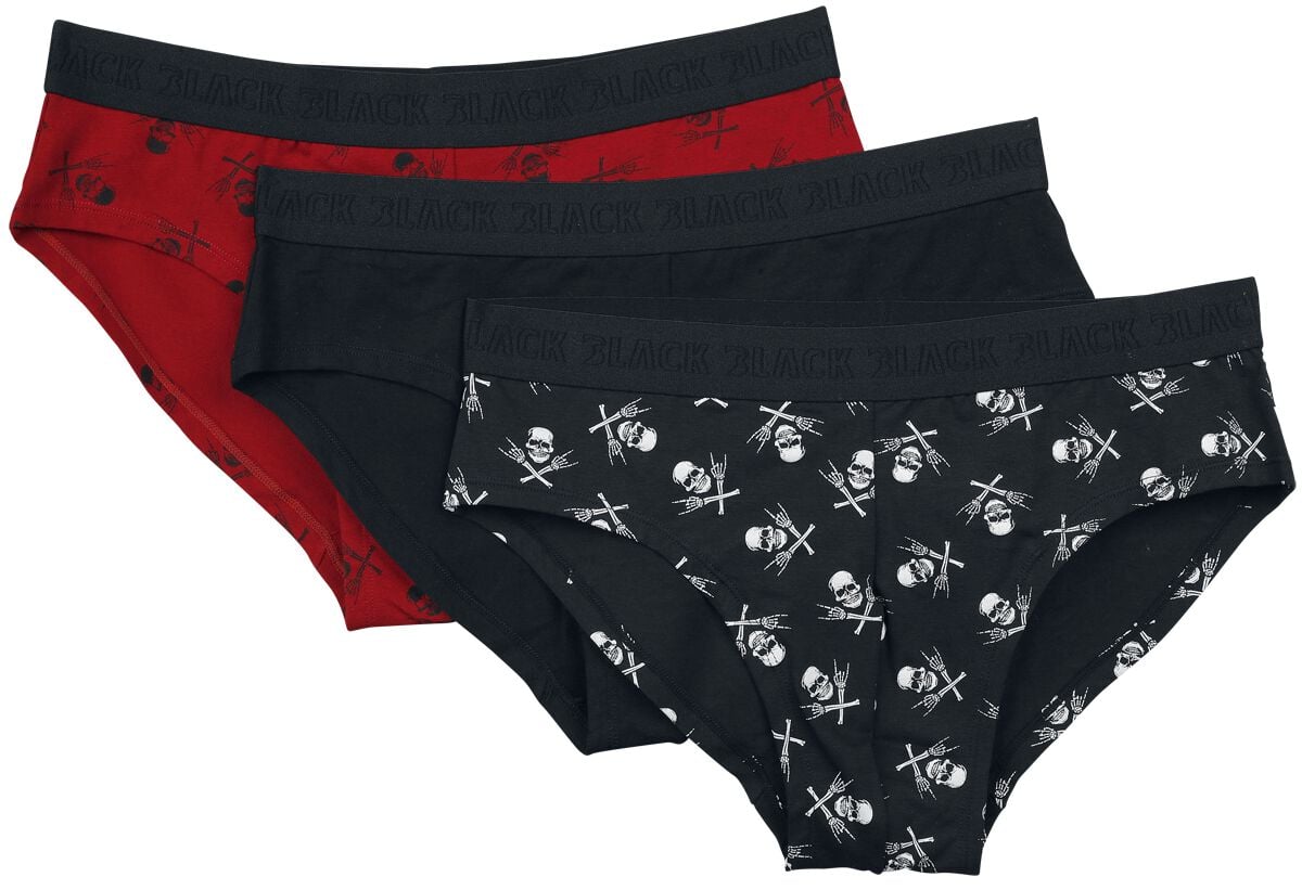 4064854923003 - Three Pack Men Briefs with Skulls Boxershort-Set multicolor in L