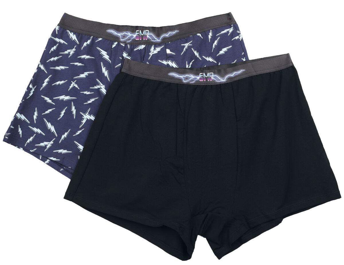 4064854927155 - Doppelpack Boxershorts mit Retro Print Boxershort-Set dunkelblau in M