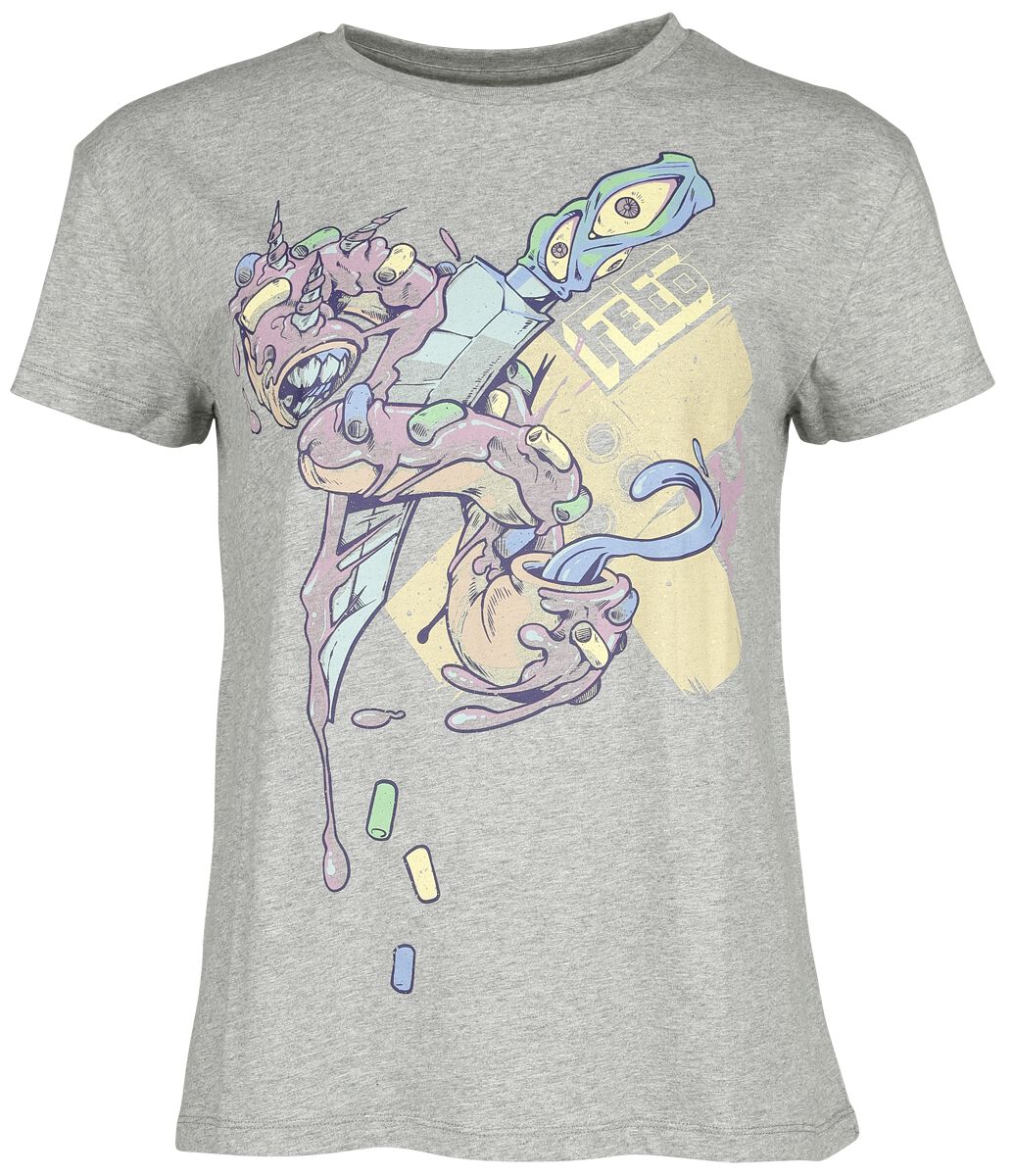 4064854927896 - T-Shirt with Monster Donut T-Shirt grau in L