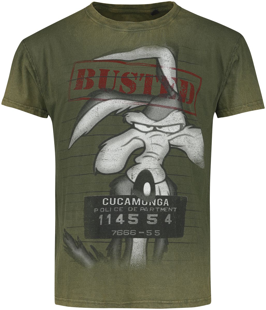 4064854934030 - Wile E Coyote - Wanted T-Shirt grün in M