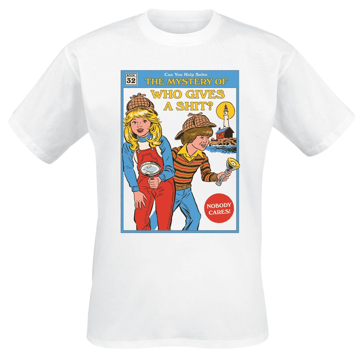 4064854939424 - Steven Rhodes Who Gives A Shit? T-Shirt weiß in L