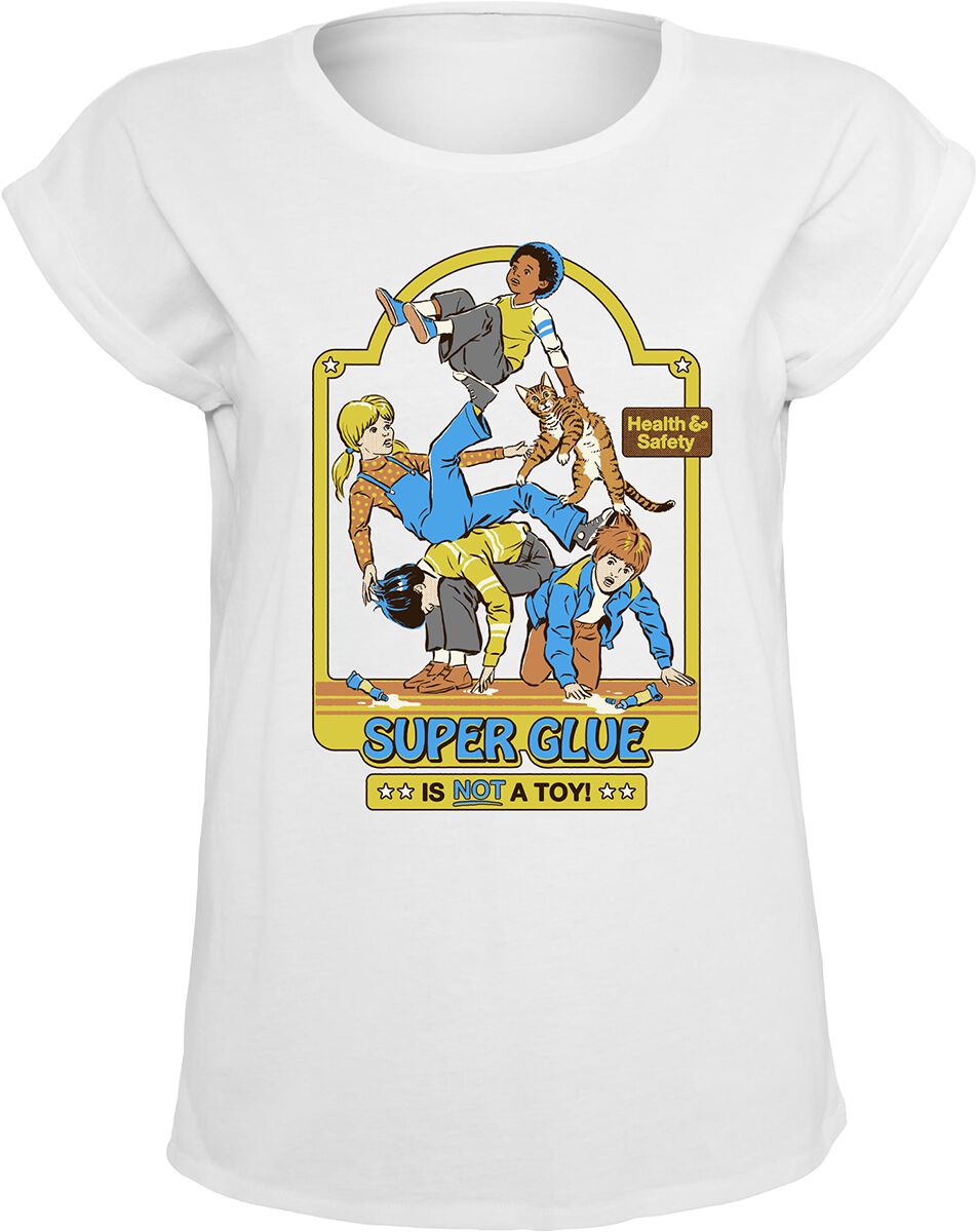 4064854941649 - Super Glue Is Not A Toy T-Shirt weiß in M