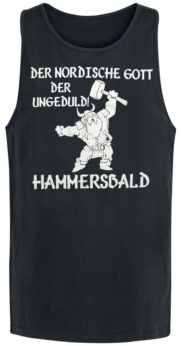 4064854947849 - Der nordische Gott der Ungeduld! Hammersbald Tank-Top schwarz in M