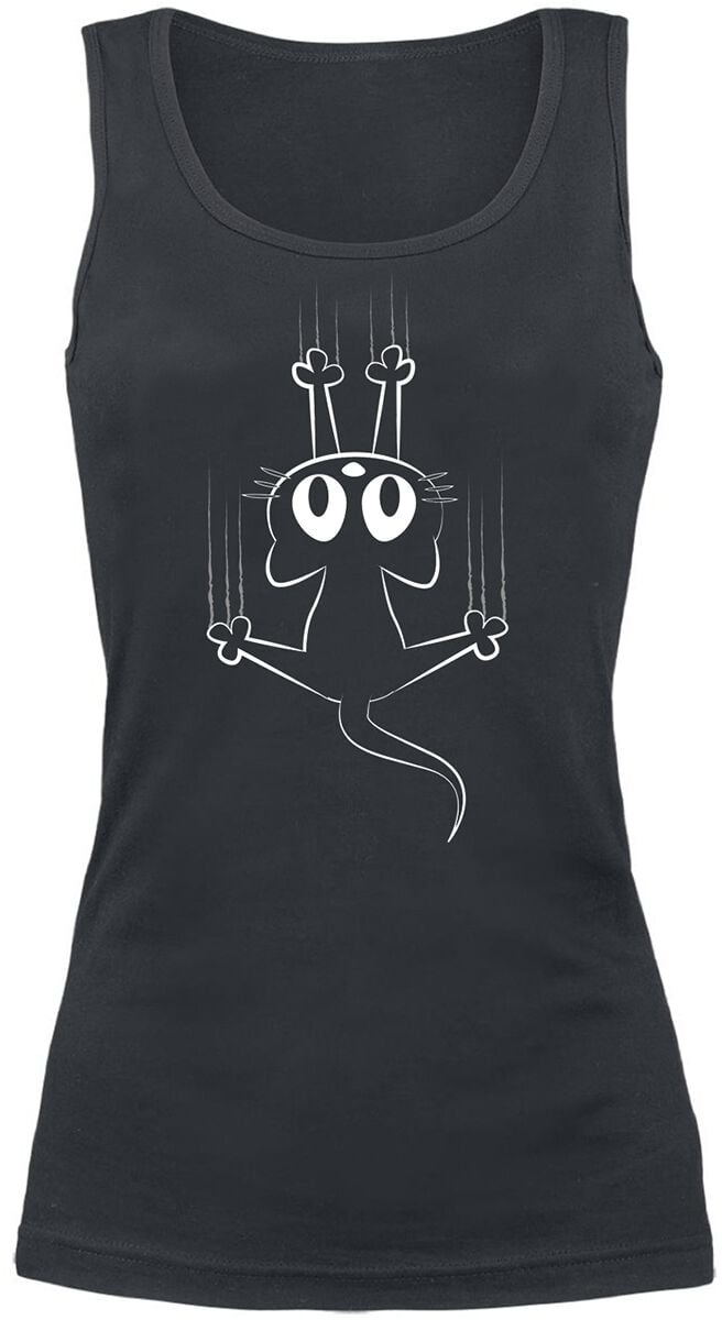 4064854949072 - Slipping Cat Top schwarz in S