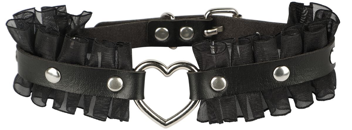 4064854973480 - Heart Halsband schwarz silberfarben