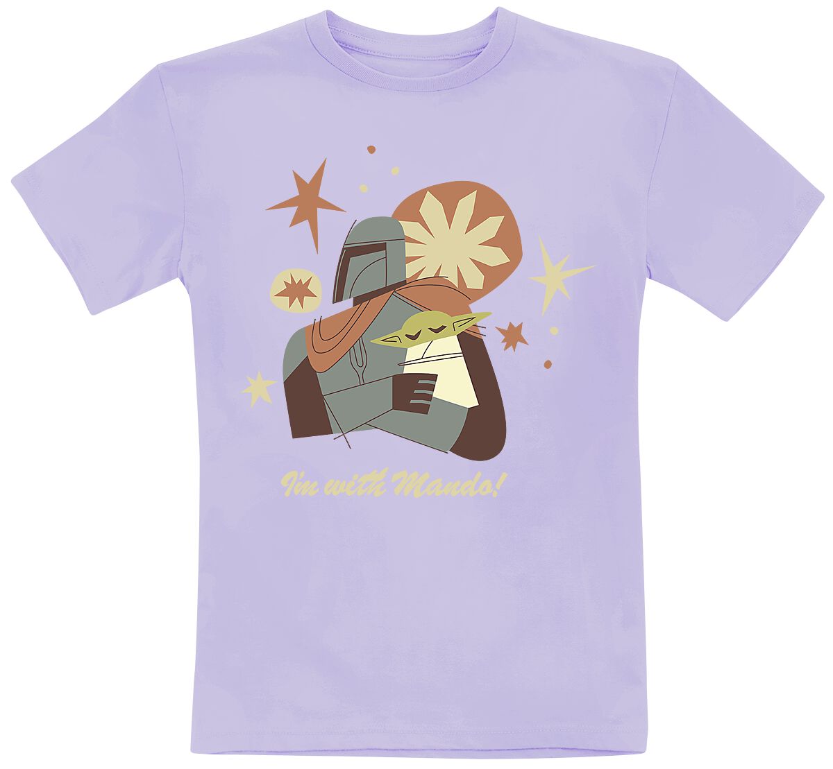 4064854985612 - Kids - The Mandalorian - Season 3 - Im With Mando! T-Shirt lila in 152