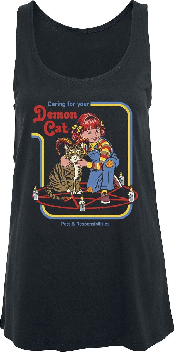 4064854994119 - Demon Cat Tank-Top schwarz in M