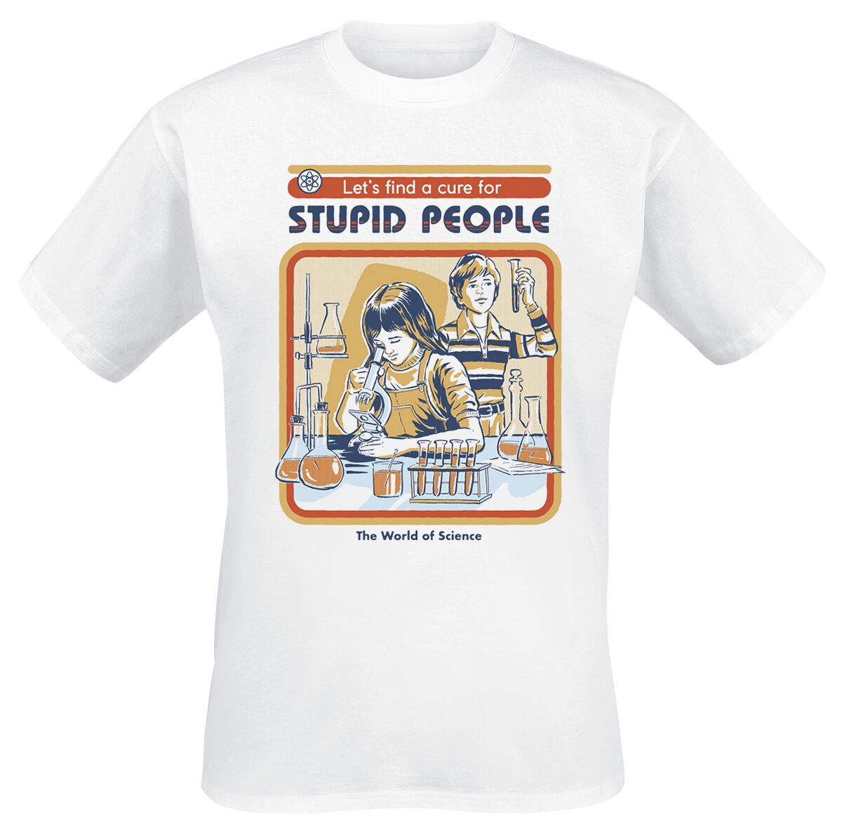 4064854994621 - A Cure For Stupid People T-Shirt weiß in S