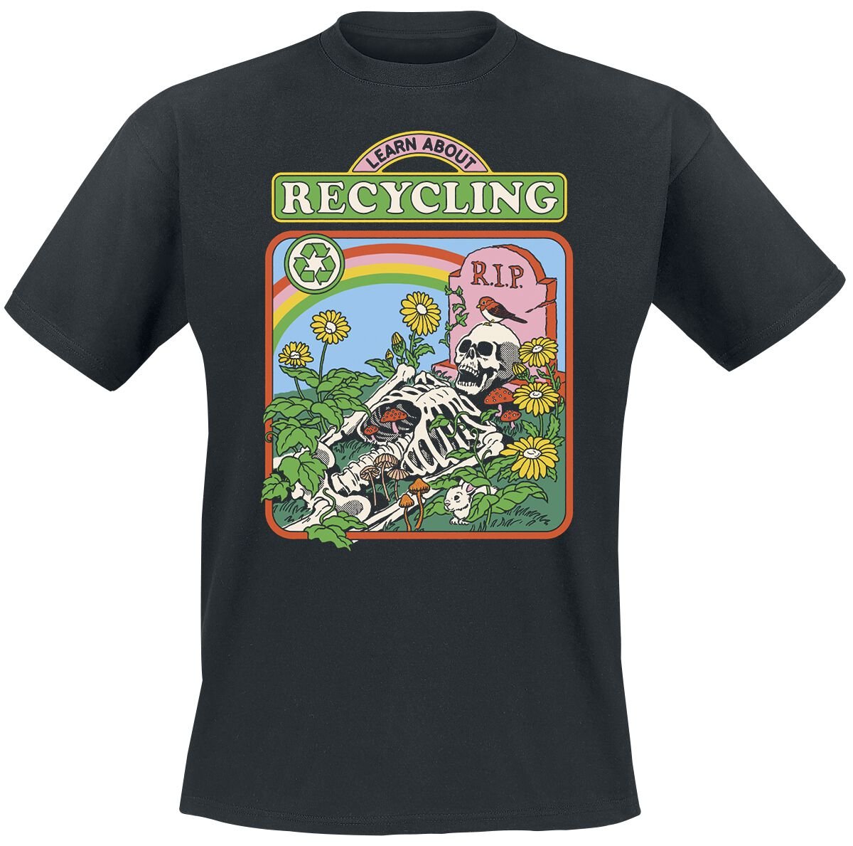 4064854994973 - Learn About Recycling T-Shirt schwarz in S