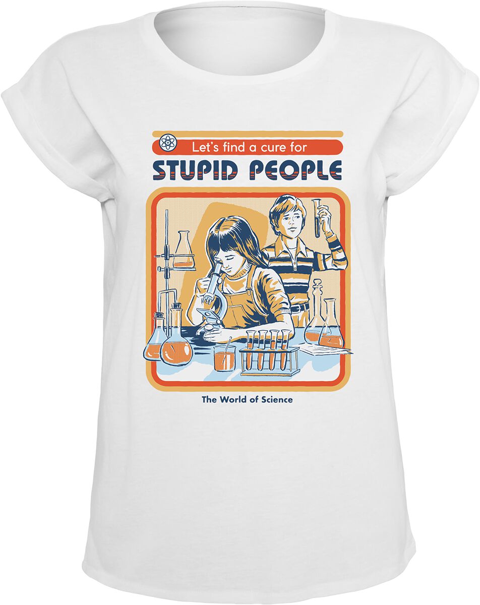 4064854995369 - A Cure For Stupid People T-Shirt weiß in S