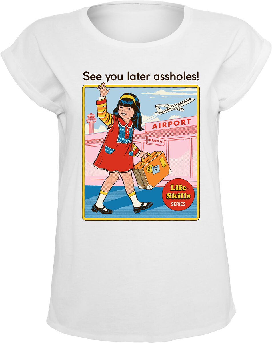 4064854995604 - See You Later Assholes T-Shirt weiß in S