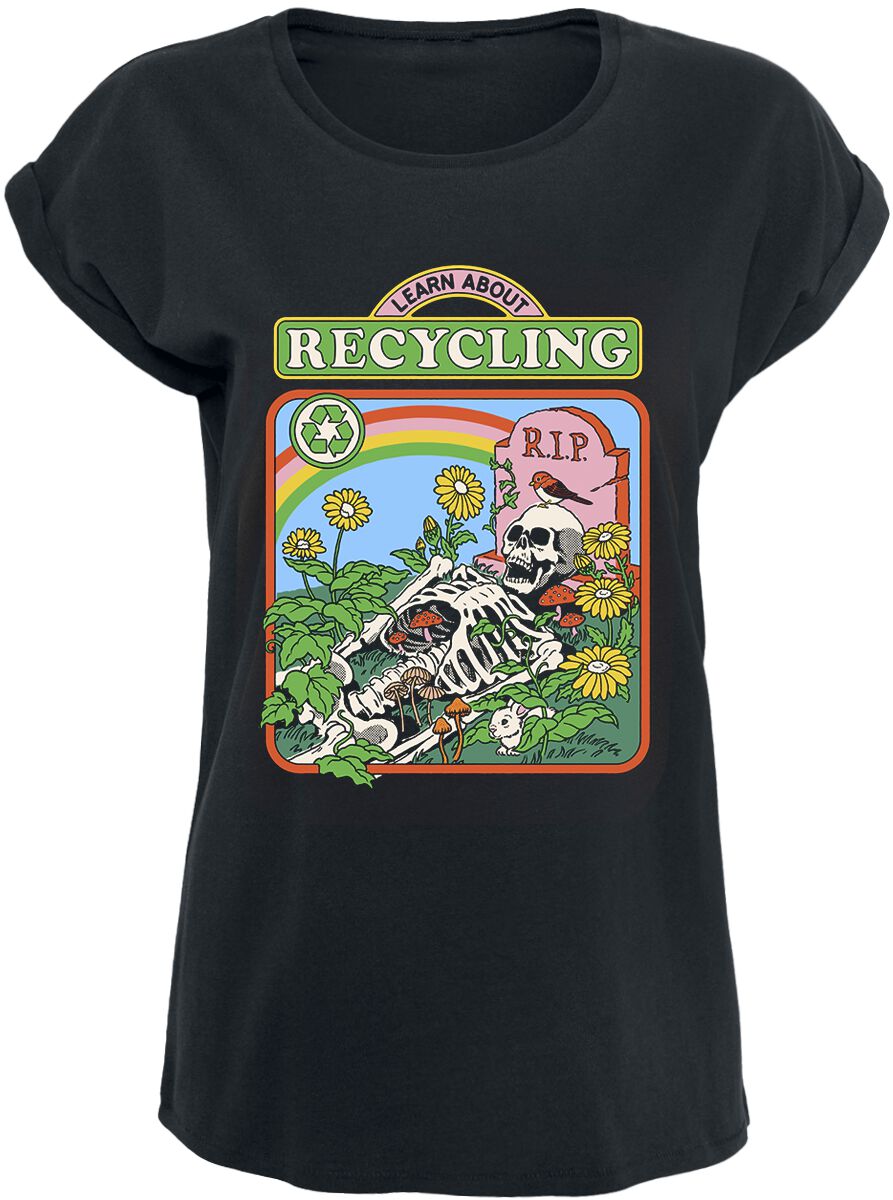 4064854995833 - Learn About Recycling T-Shirt schwarz in 5XL
