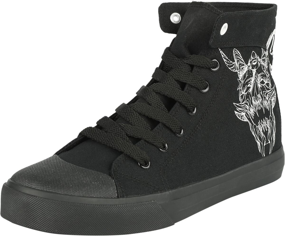 4064854997837 - Sneaker with Devil and Snake Print Sneaker high schwarz in EU37