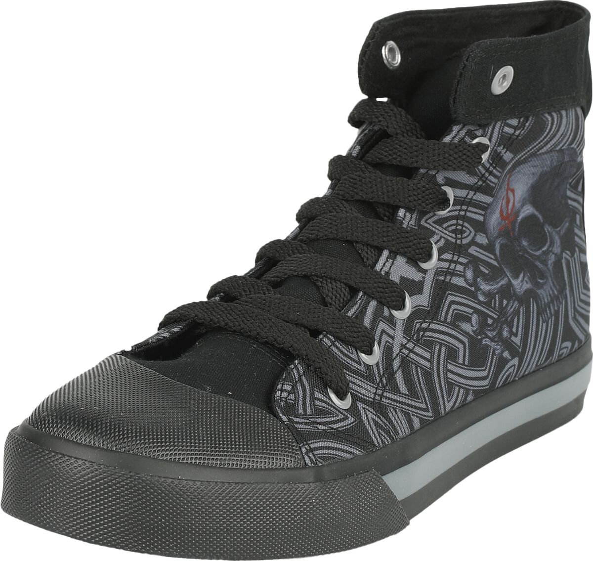 4064854998902 - Sneaker with Skull Print Sneaker high schwarz in EU37