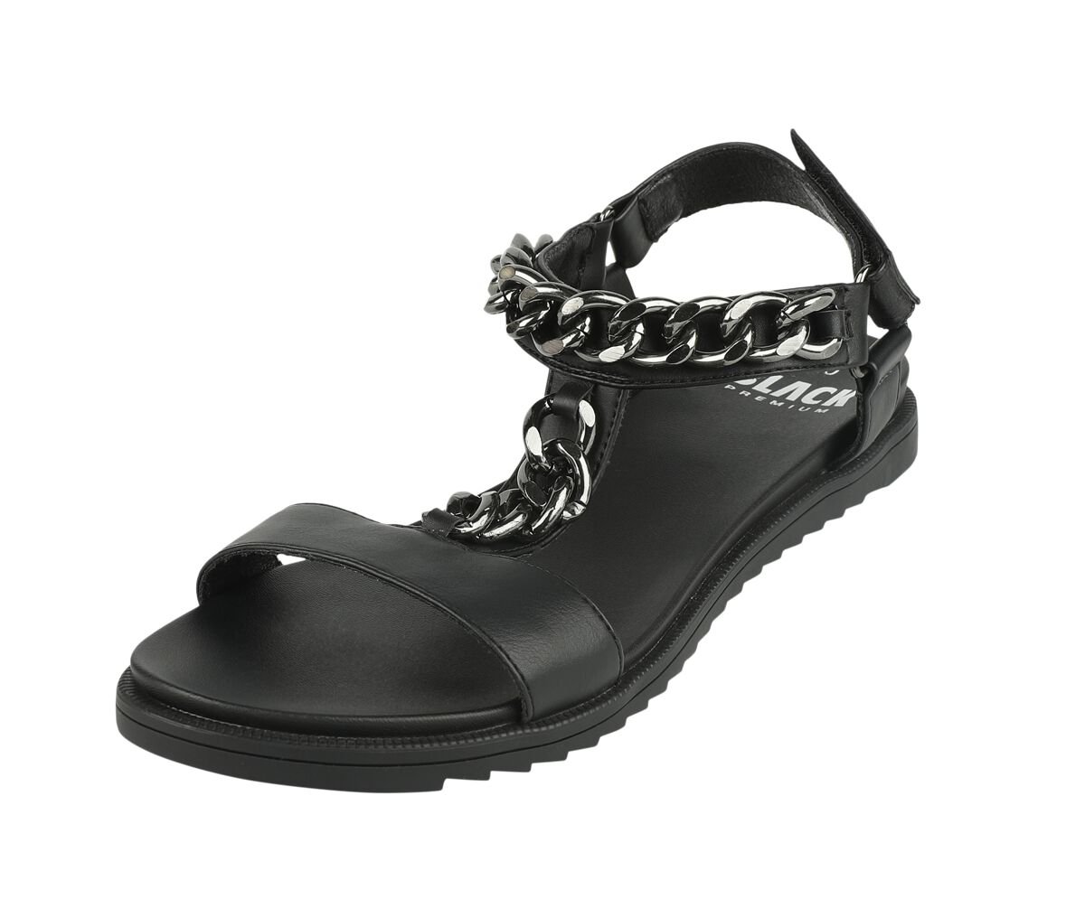 4064854999558 - Sandal with Chains Sandale schwarz in EU41 4064854999558 - Sandal with Chains Sandale schwarz in EU41