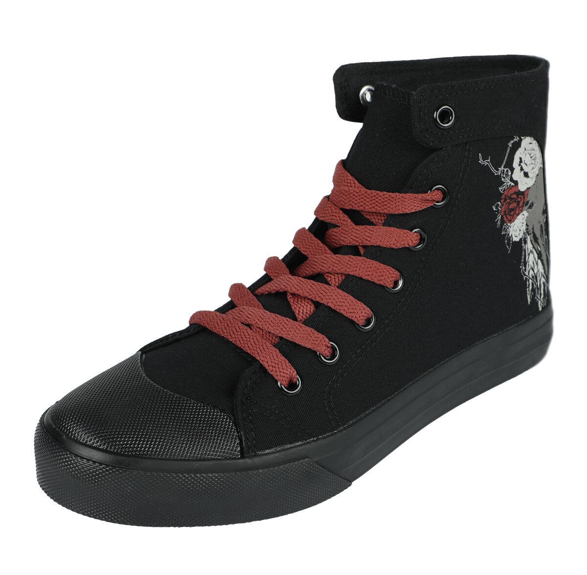 4064854999565 - Sneaker With Rose and Skull Print Sneaker high schwarz in EU37