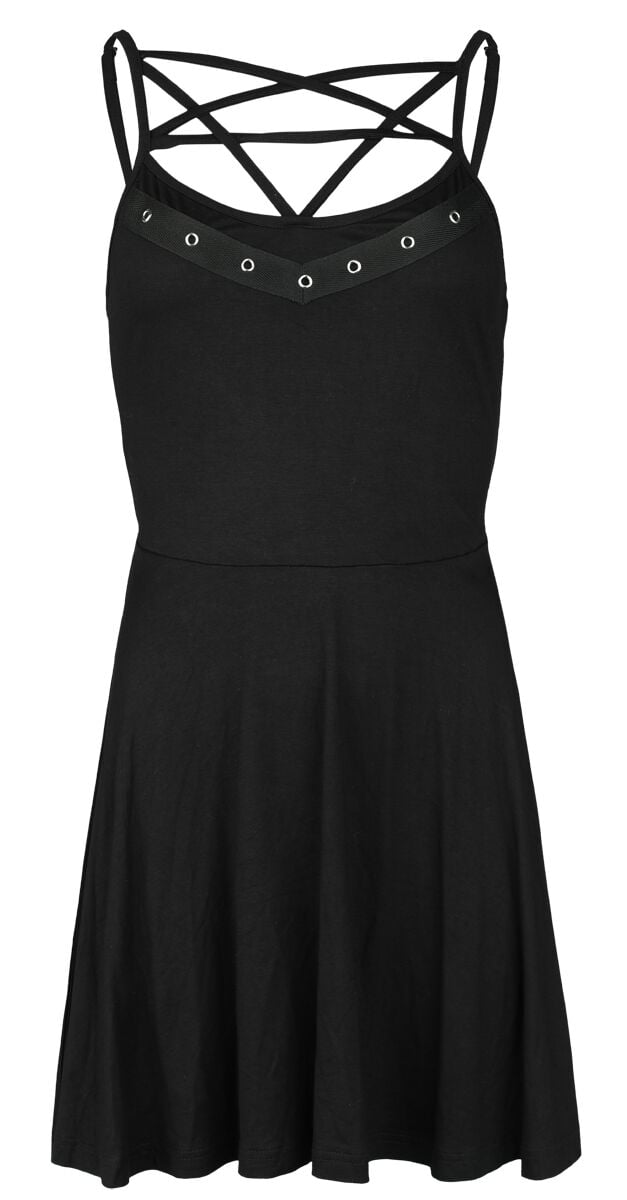 4064854999985 - Pentagram Lacing Dress Kurzes Kleid schwarz in L