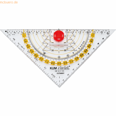 4064900003727 - 10 x Geometrie-Dreieck CIRCLET 160mm transparent