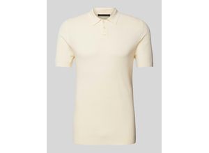 4064908290617 - Slim Fit Poloshirt mit Strukturmuster Modell Triton