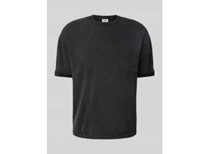 4064908644182 - T-Shirt mit geripptem Rundhalsausschnitt Modell NOLIEN