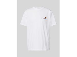 4064958086741 - Carhartt WIP - American Script - Locker geschnittenes T-Shirt in Weiß mit Schriftzug