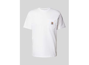 4064958209041 - Carhartt WIP - Weißes T-Shirt mit Tasche