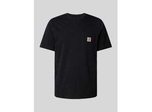 4064958209218 - Carhartt WIP - Schwarzes T-Shirt mit Tasche-Black