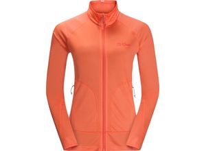 4064993693607 - Fleecejacke Kammweg Fz Merinowoll-Anteil Stehkragen für Damen orange L