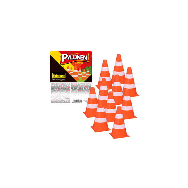 4064997406210 - Spielzeug-Pylone orange weiß 155 cm 4064997406210 10 Stü