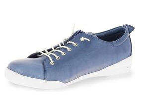 4065139742159 - Große Größen Schnürschuhe mit elastischer Schnürung jeansblau Gr36