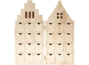 4065166037204 - Adventskalender - Adventskalender-Haus mit 24 Schubladen FSC 100%