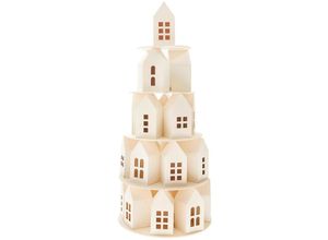 4065166037273 - Adventskalender HOLZ-HAUS-PYRAMIDE 29-teilig