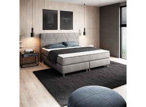 4065307004454 - Inter Handels Boxspringbett Tokio 180x200 cm Webstoff anthrazit 4065307004454 - Inter Handels Boxspringbett Tokio 180x200 cm Webstoff anthrazit